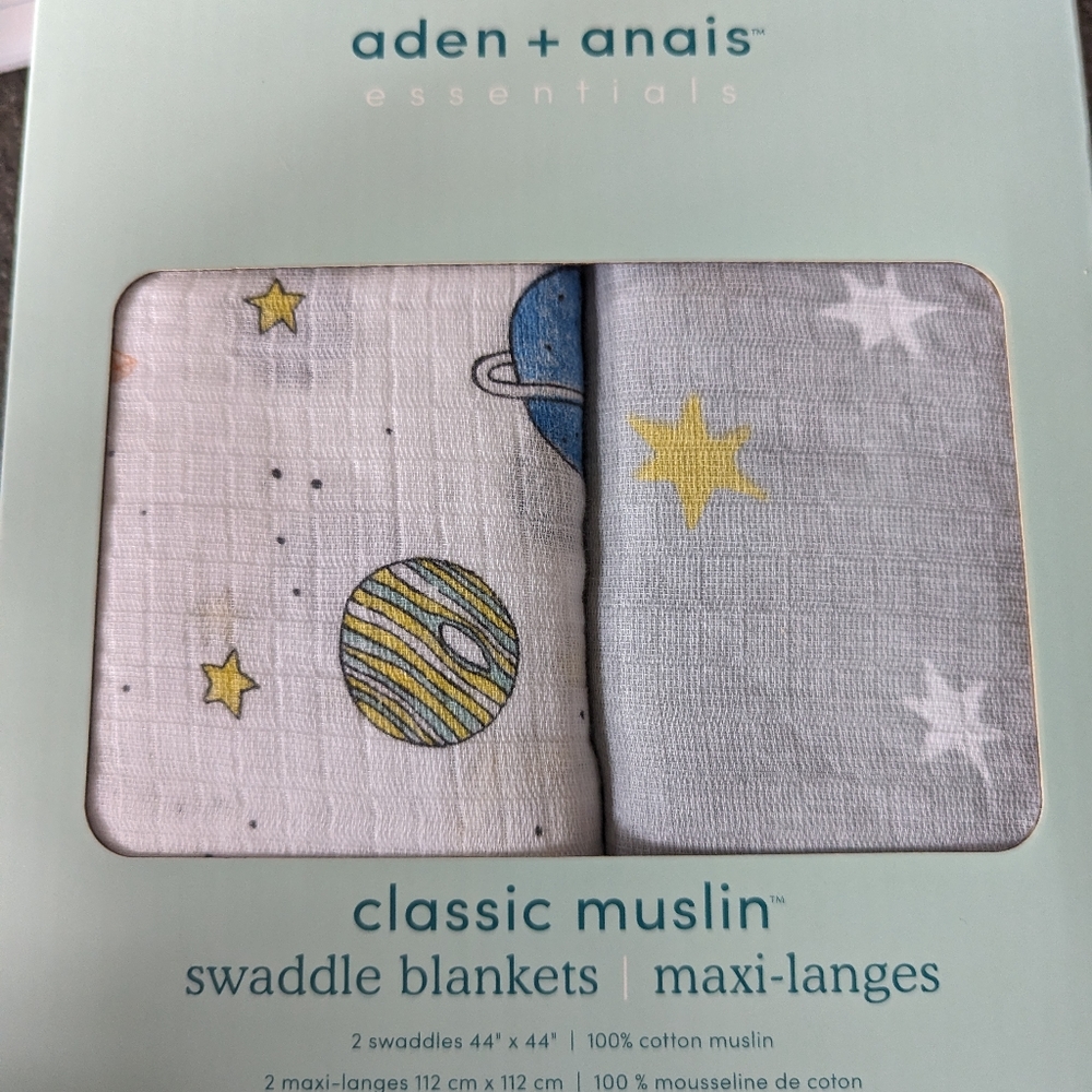 Aden and Anias swaddle blanket